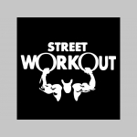 Street Workout čierne teplákové kraťasy s tlačeným logom